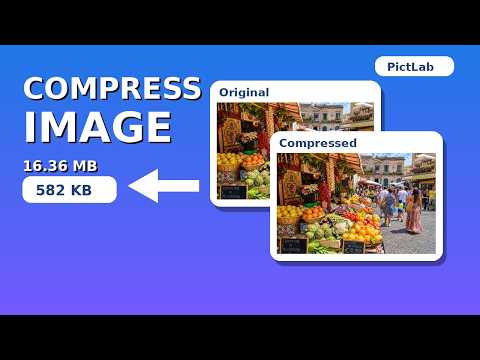 How to Compress Image Online for Free | PictLab Tutorial