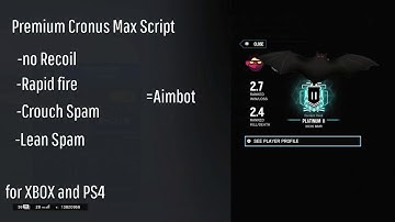 R6S Besst Script Cronusmax (ps4/xBox)
