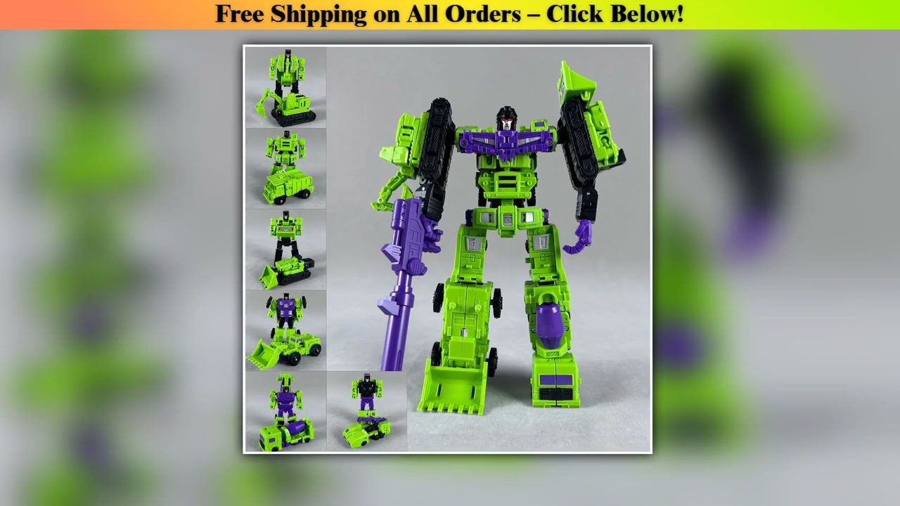 6 in 1 MINI Devastator Transformation Model MINI Devastator 22CM Action Figure Robot Plastic Toys B