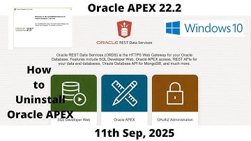 How to Uninstall Oracle APEX 22.2 | DB 23ai Pluggable | Windows 10 | Omar Baig