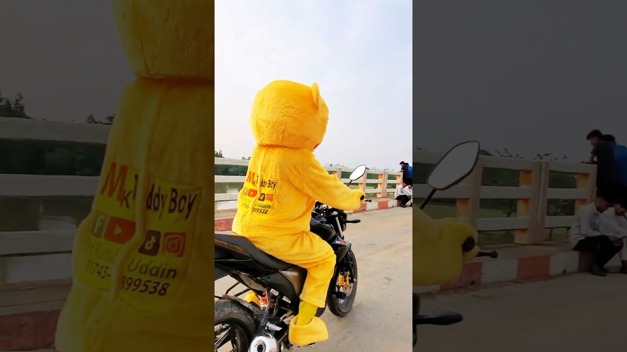 Teddy when bike rider🤣😀 