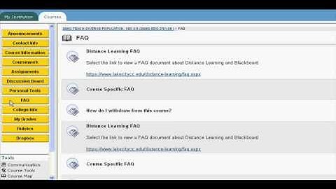 Blackboard Student - J - FAQ