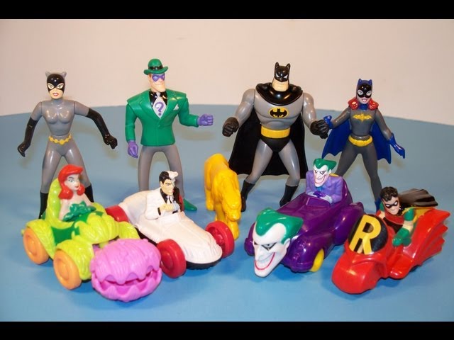 1993 McDONALD'S BATMAN THE ANIMATED SERIES SET OF 8 HAPPY MEAL