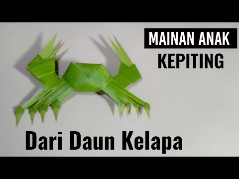 Cara Membuat Kepiting Dari Daun Kelapa