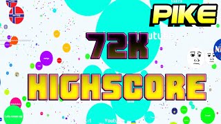 Agar io #14 - 72K NEW RECORD & +60K SPLITRUNNING [300 SUBS]