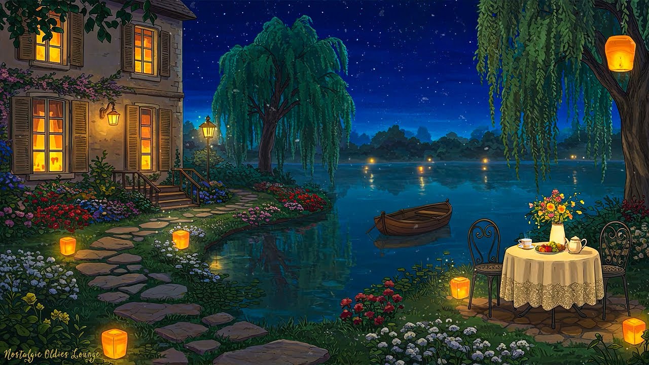 it's summer in the 1950's with soft oldies playing in another room for unwind, sleep