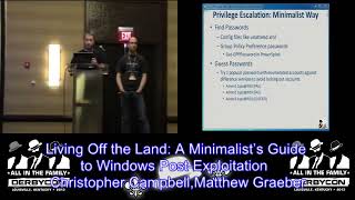 Living Off The Land A Minimalist S Guide To Windows Post Exploitation Christopher Campbell Matthew G