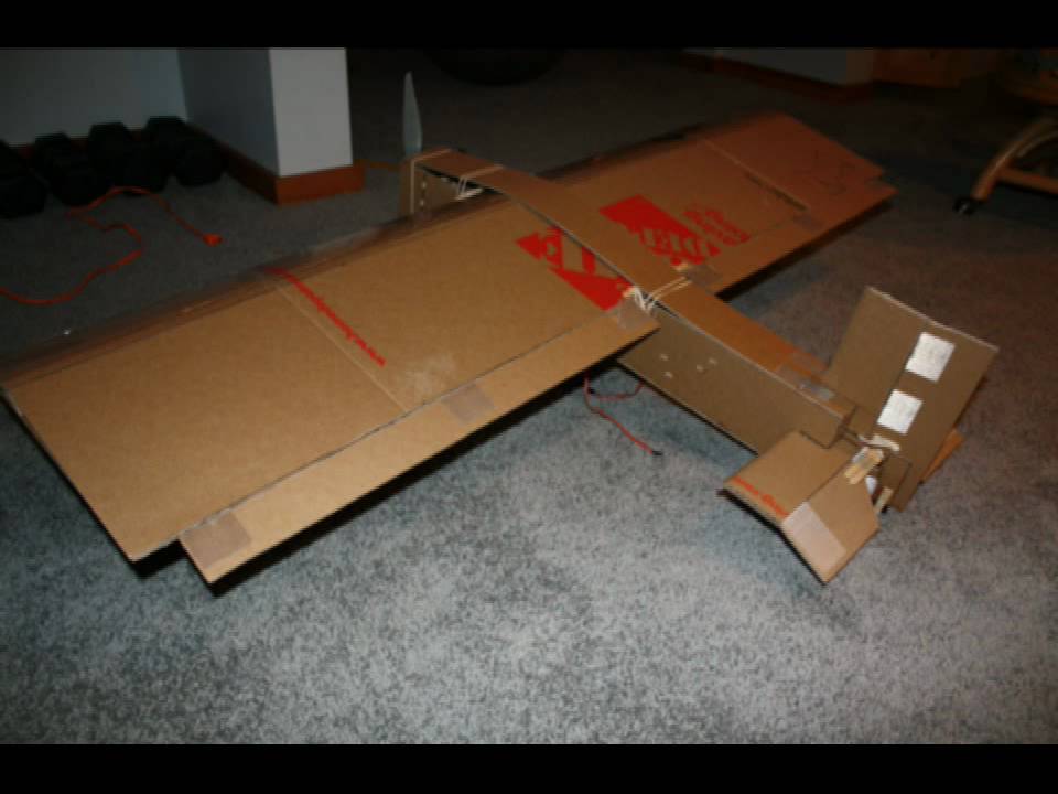 How to Build a Big Cardboard RC Airplane - YouTube