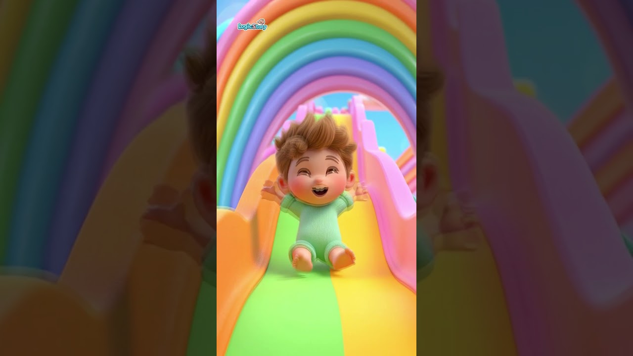 Fun Slide Time with Cartoon Boy | Kids Learning & Fun