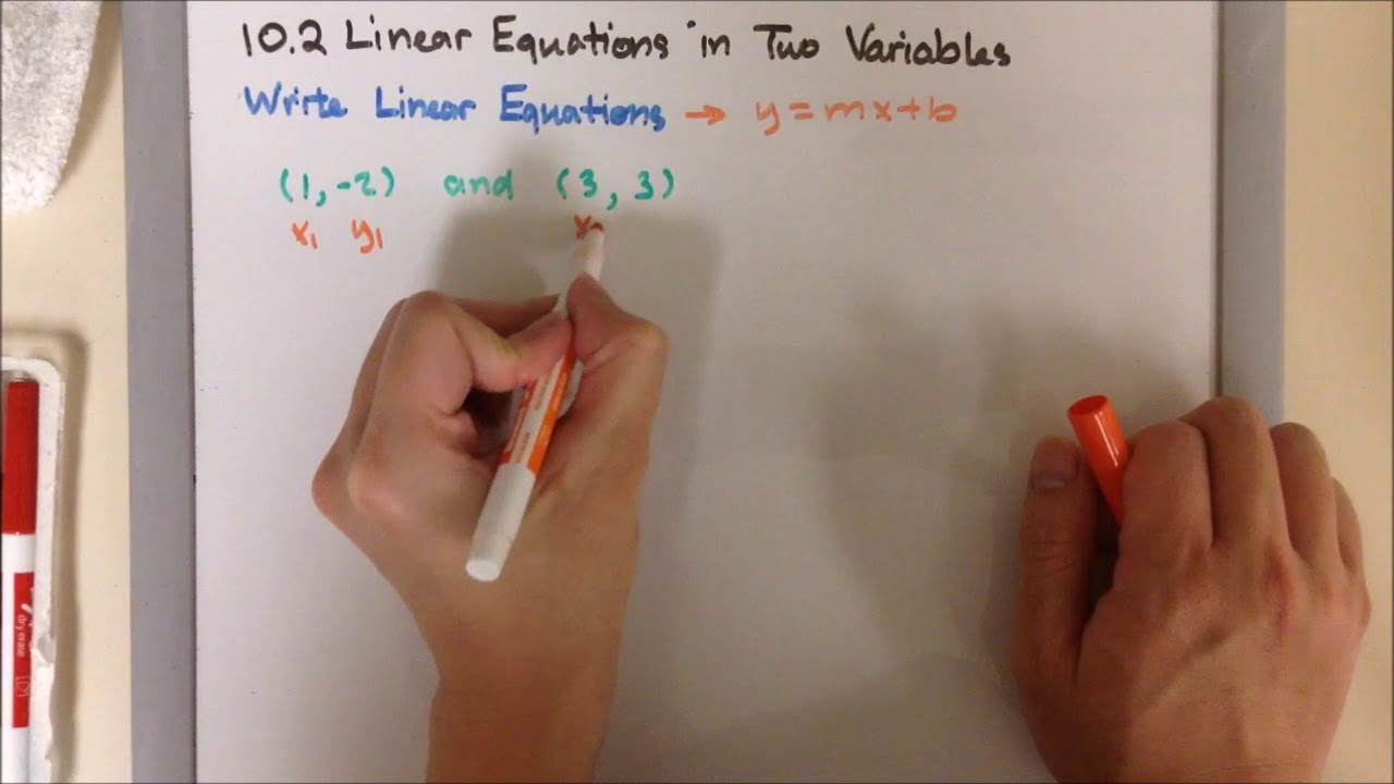 CP 10.2B Write Linear Equation with Given Two Points - YouTube