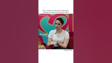 He also got shocked for a moment 😅 #tamannaahbhatia #aajkiraat #song #interview #viral #video #reels
