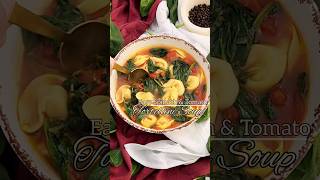 Healthy Easy Spinach & Tortellini Soup #recipe