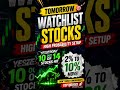 Tomorrow Watchlist Stocks 🔥 | 14 High Probability Setups for Tomorrow Market 📈