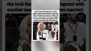 Cardi B agrees to a multi-million dollar divorce deal with Offset #shorts
