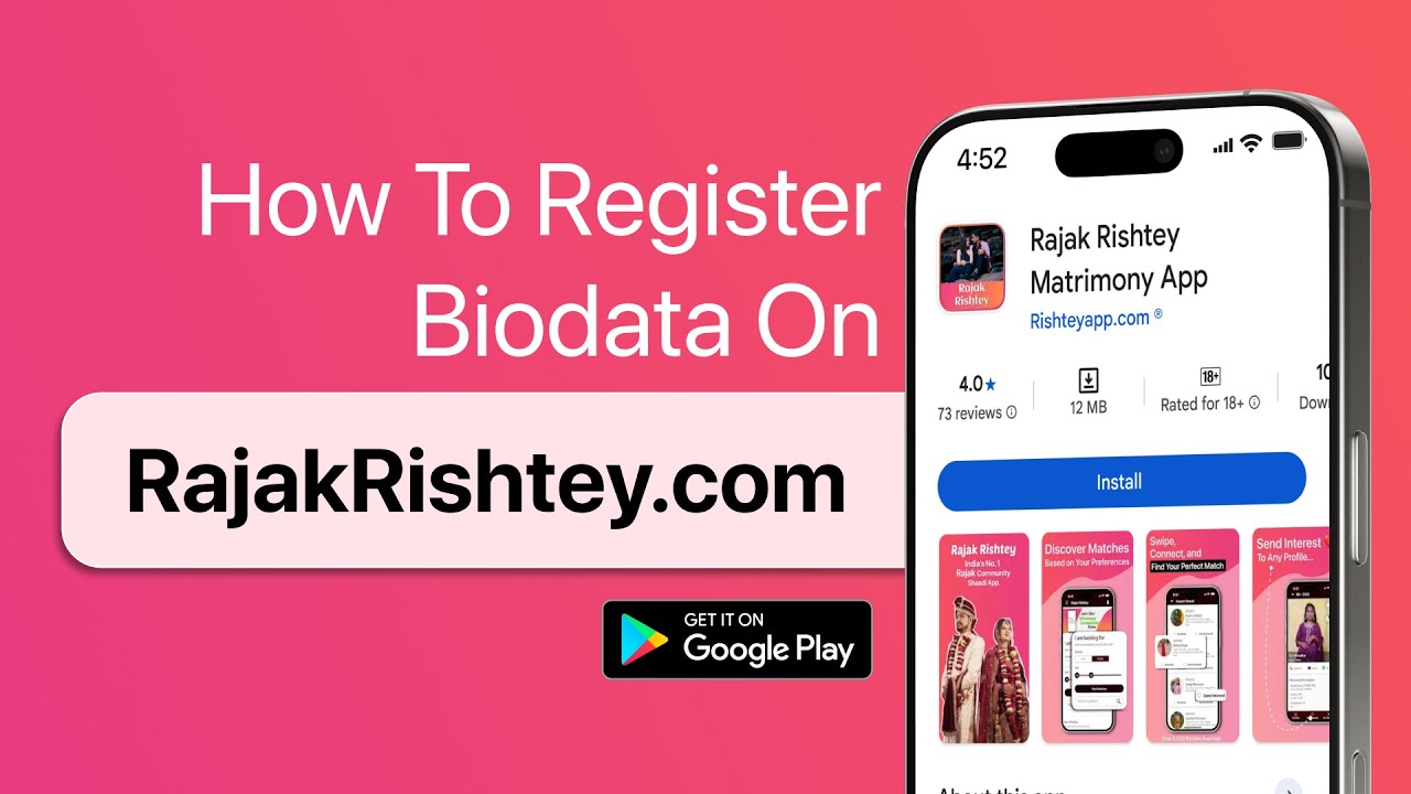 Rajak R Rajak Shaadi App: How to Create Account on Rajak Rishtey | Rajak Samaj ...