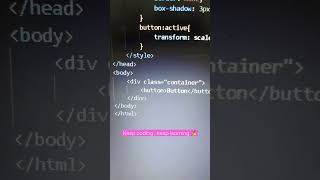 Button Animation Using html&CSS #html#viral #vscode #easy #button #htmlcss #love #lovecoding #viral