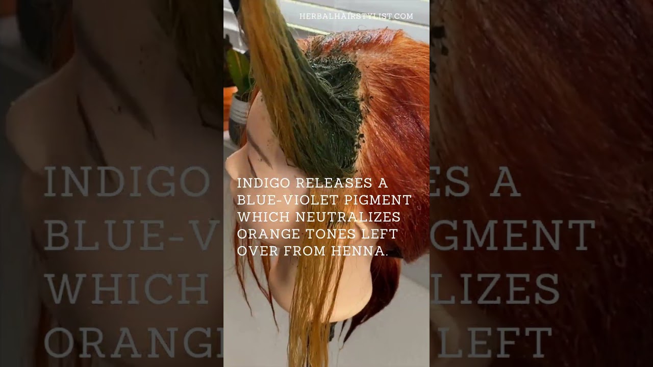 INDIGO ON BLEACHED HENNA HAIR 