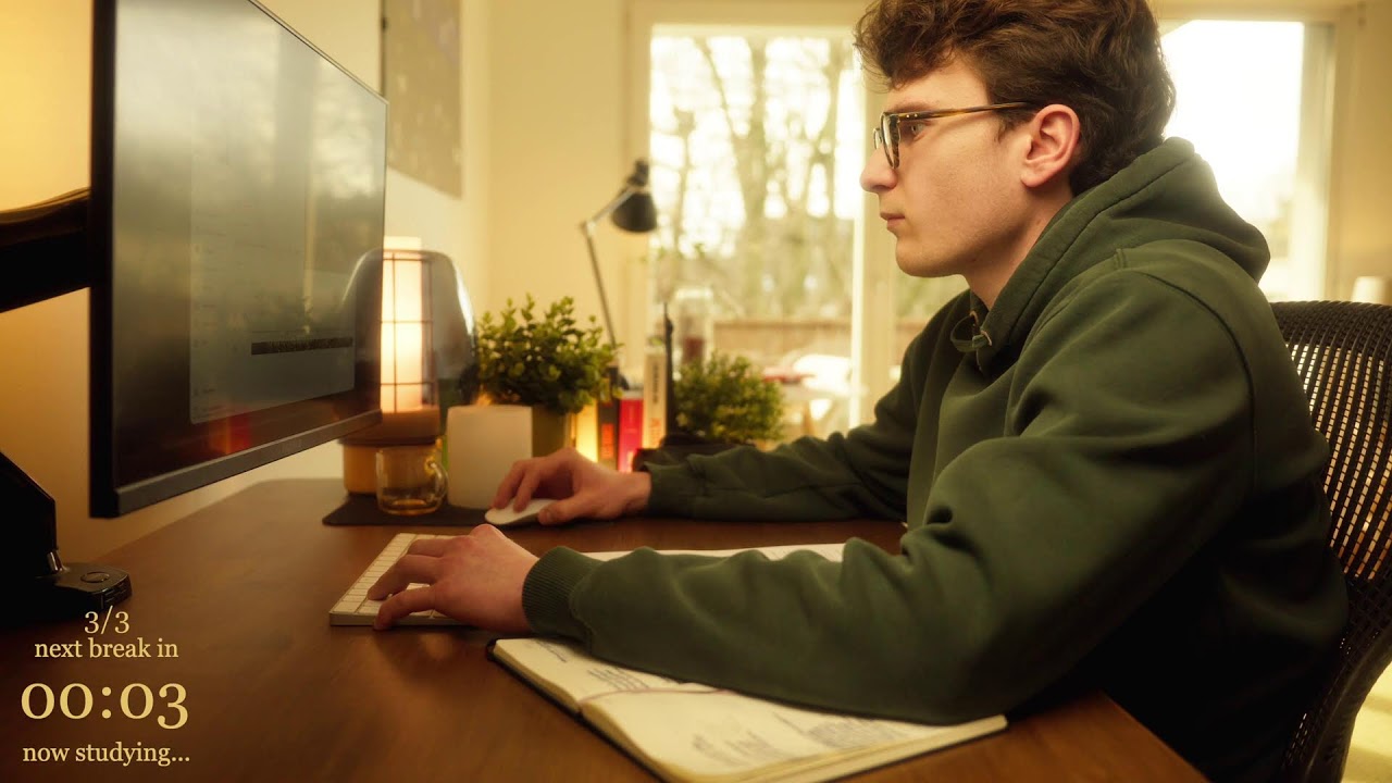 5-HOUR | Study With Me | Two breaks, No music, Deep work