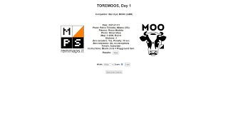 TOREMooS Day 1