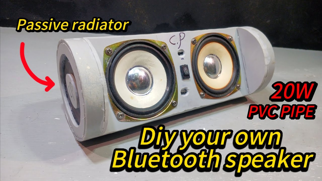 DIY Bluetooth Speaker with Passive Radiator | 20W PVC Pipe Build