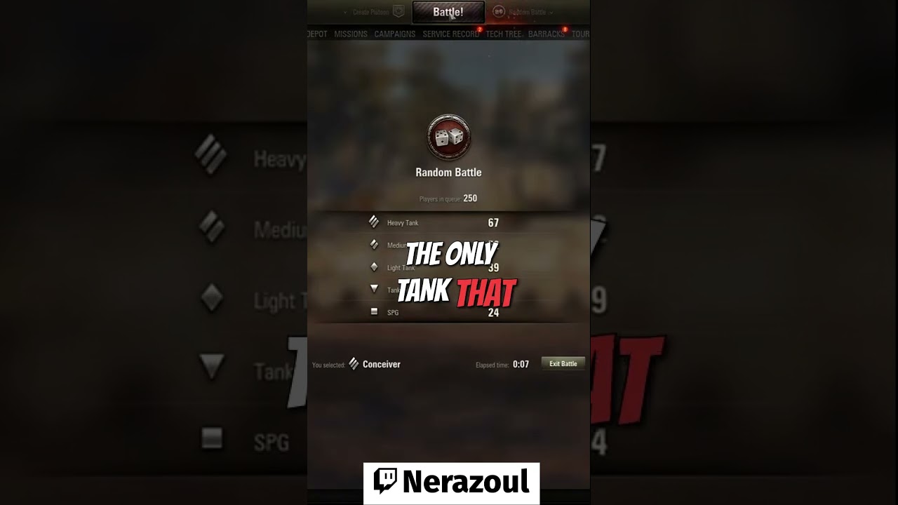 EXPRESSING DISSLIKE FOR THE CONCEIVER HEAVY TANK  | 