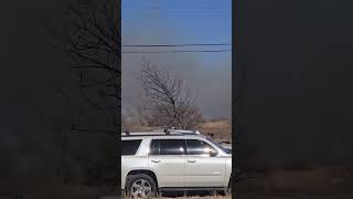 Gray Smoke Towers Over Amarillo Grass Fire