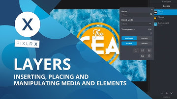 Pixlr X - Layers Inserting, Placing and Manipulating Media and Elements