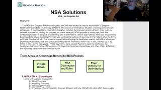NSA Project Primer.  No Surprises Act Basics and Direction
