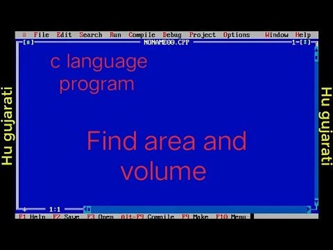 C language programming // find area ,volume/bca sem 1