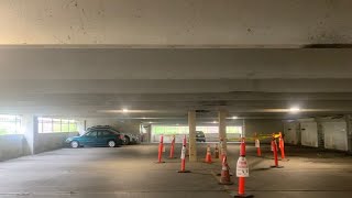 Parking garage suddenly closed aftrer partial roof collapse