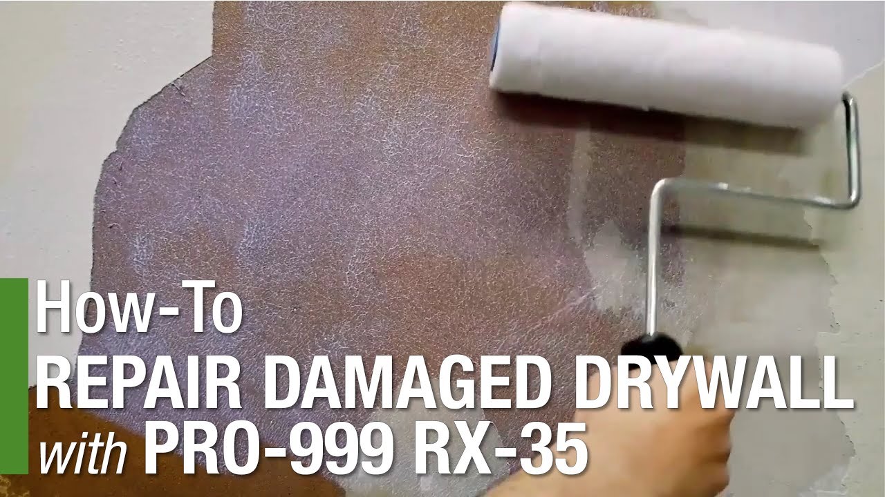 Paint And Primer >> Repairing Damaged Drywall with PRO-999 Rx-35 - YouTube Paint And Primer >> Repairing Damaged Drywall with PRO-999 Rx-35 - YouTube