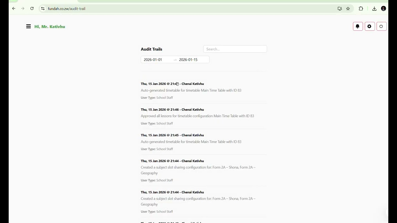 12. Messages, mark schedules, audit trail