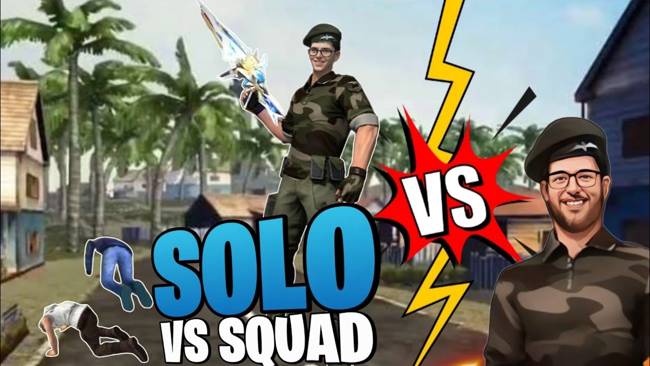 Free fire solo vs squad gameplay - YouTube