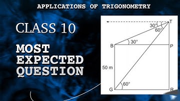 THE ANGLE OF DEPRESSION FROM THE TOP AND BOTTOM OF BUILDING 50M HIGH AS OBSERVED FROM THE TOWER