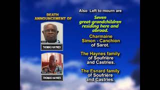 Thomas Haynes  ~ Long Obituary