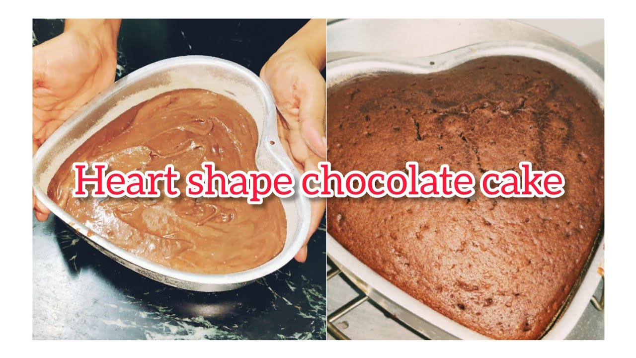 Easy Heart shape  Home made chocolate cake/No oven /No Milk maid/No curd/Eggless chocolate cake
