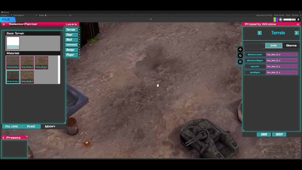 Painting terrain on Wasteland arena 1.