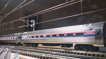 MTH PS3 E44, POWERED BY LIVE CATENARY:  CUSTOM PANTOGRAPH & CONSIST TEST #2