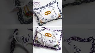 Machine Embroidery and Handmade Tatting #FairyLacefromElena #Shorts #embroidery #tatting