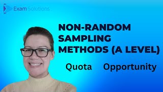 Non Random Sampling methods (A level) | ExamSolutions Net Worth