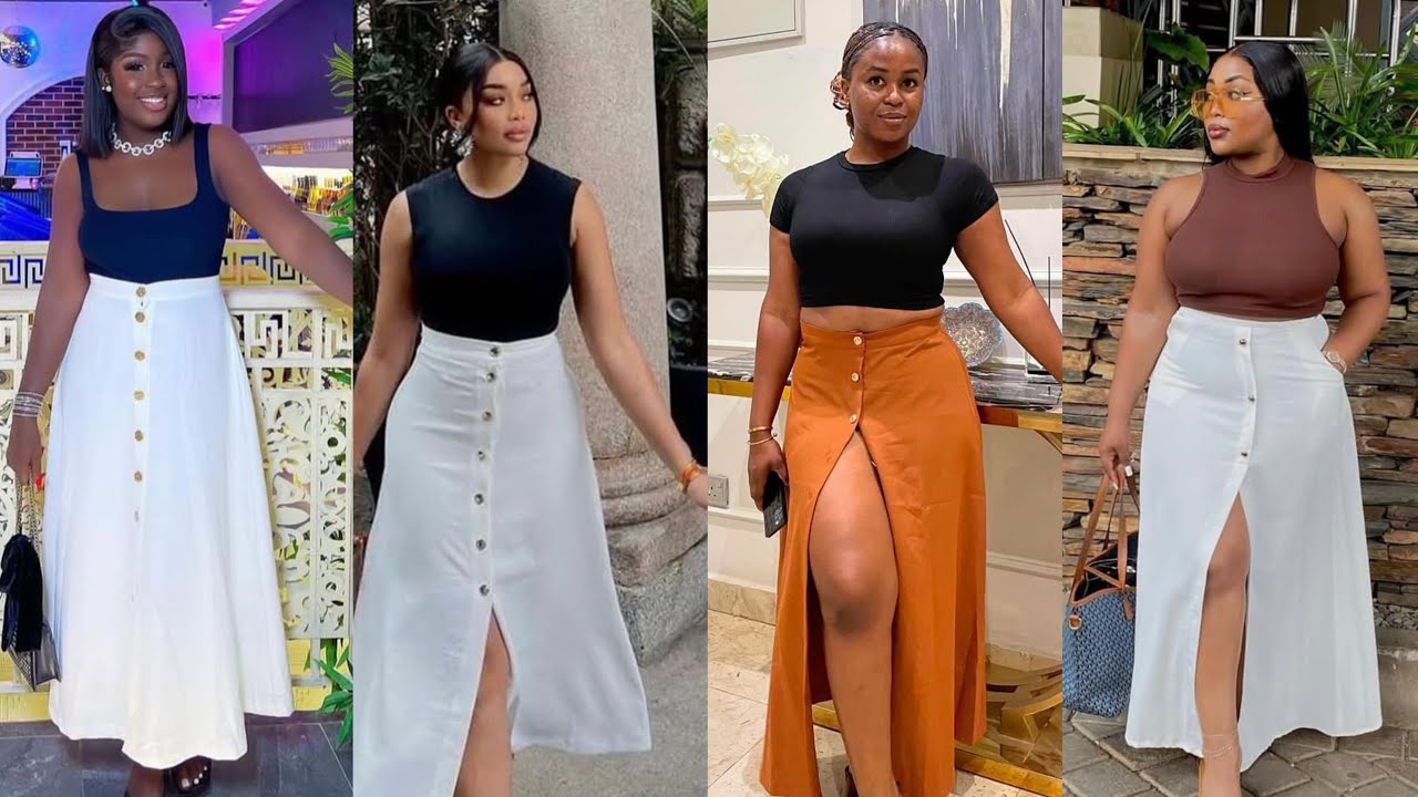 How to Sew a Button Down A-Line Skirt | No Side Seam Easy DIY Skirt Tutorial