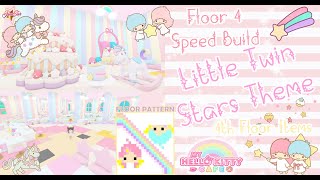 ⭐Floor 4 Speed Build Hello Kitty Cafe⭐Little Twin Stars 4th Floor Items | NO VIP GAMEPASSES | ROBLOX