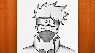 How To Draw Kakashi Hatake Naruto Easy Step By Step Anime Drawing Tutorial