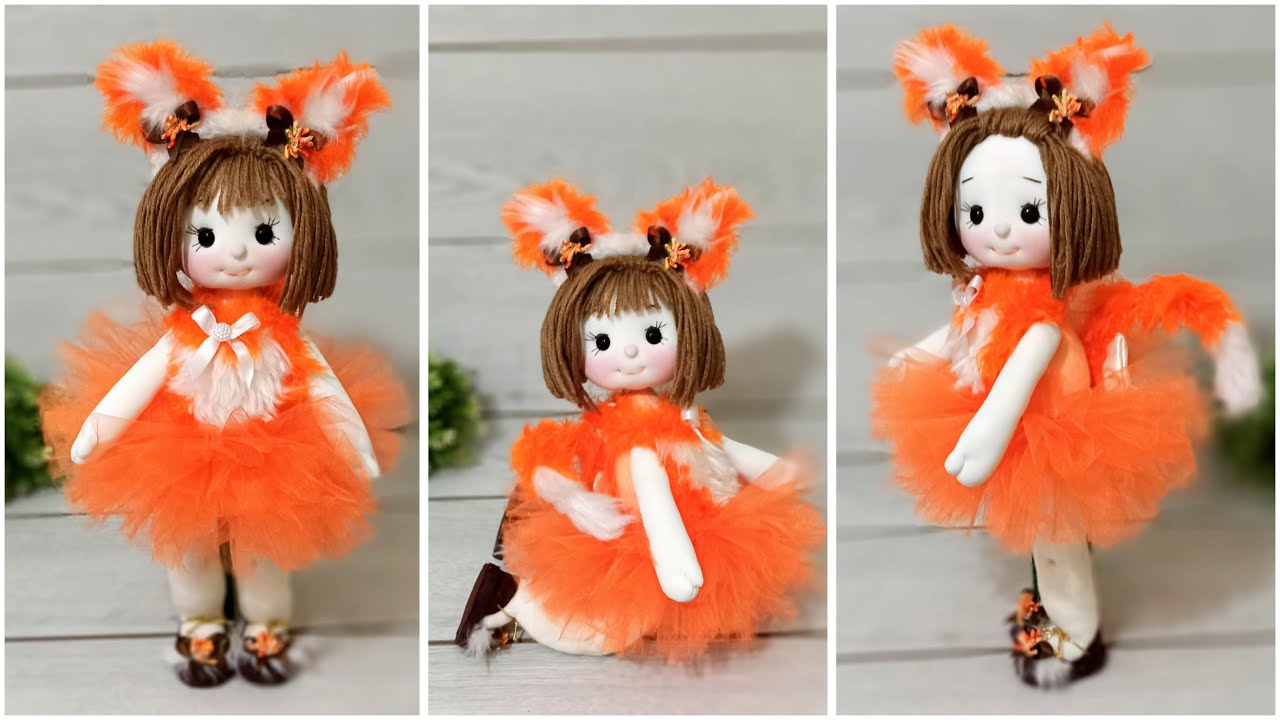 💥УДИВИТЕЛЬНАЯ😍Удивительная крутая кукла из носков🦊Балерина в костюме лисы 😍Девочкам понравится