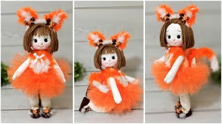 картинка: 💥УДИВИТЕЛЬНАЯ😍Удивительная крутая кукла из носков🦊Балерина в костюме лисы 😍Девочкам понравится