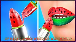 Lip Hack Combo: Weird Or Wonderful?‍? #shortvideo #shortsvideo #liphack #combo #werid #shortviral