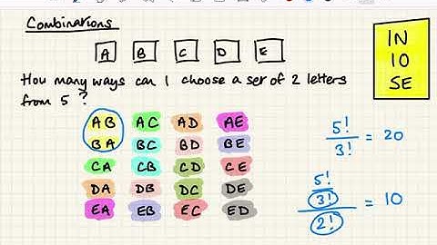 Combinations (simple) - Counting Methods 4 - IB Maths Analysis and Approaches