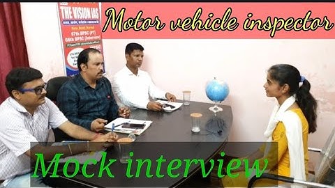 |MVI Mock Interview| Motor vehicle inspector| The Vision IAS Patna| Ajay Kumar| Expert Team |