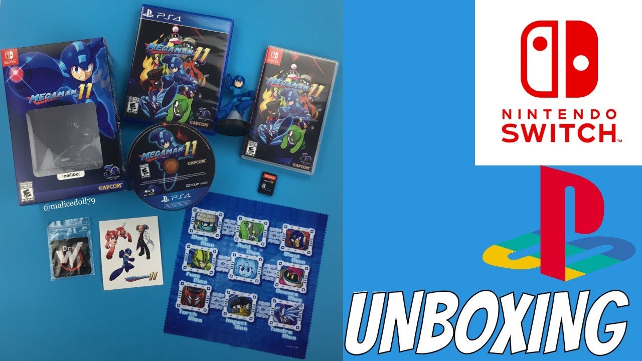Rockman 11 Collector Package + Amiibo Switch Japan New (Game in English