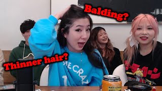 Fuslie reacts to people saying her BALDING